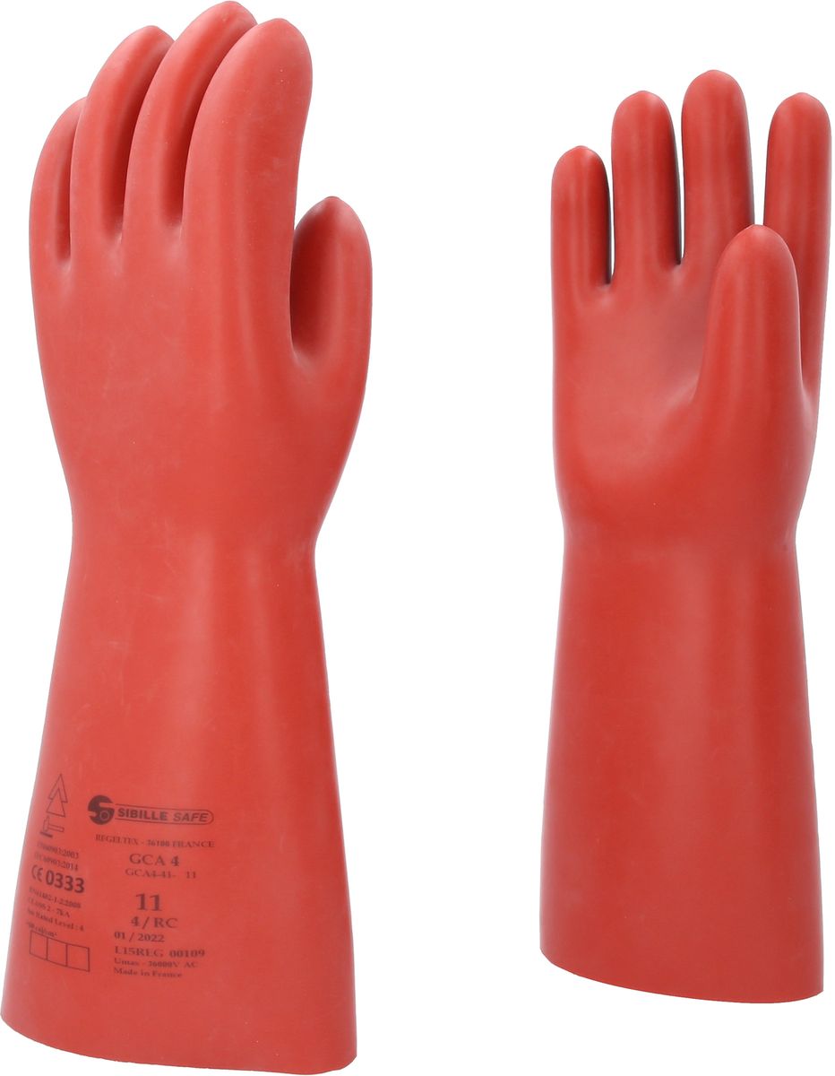 KS TOOLS Guante protector de electricista con protección mecánica y térmica, talla 11, clase 4, rojo ( 117.0100 )