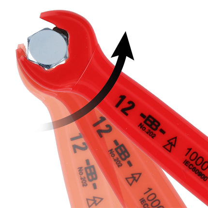 KS TOOLS Chiave a bocca con cricchetto con isolamento protettivo, 12 mm ( 117.2264 )