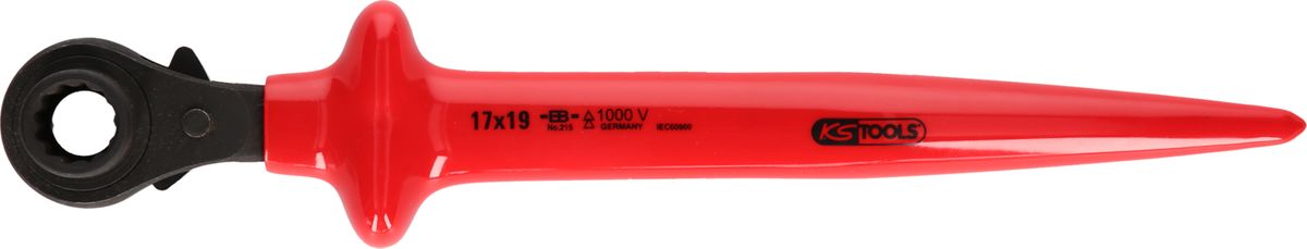 KS TOOLS Zahnradknarre mit Schutzisolierung, 19x24 ( 117.2296 )