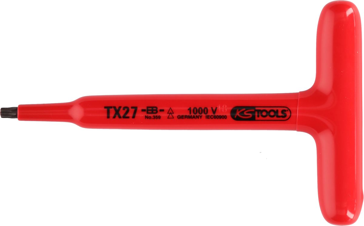 KS TOOLS T-Griff-Torx-Stiftschlüssel mit Schutzisolierung, T45, 200 mm ( 117.2419 )