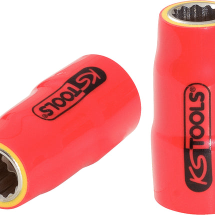 KS TOOLS 3/8" Stecknuss mit Schutzisolierung, 17mm ( 117.3842 ) - Toolbrothers