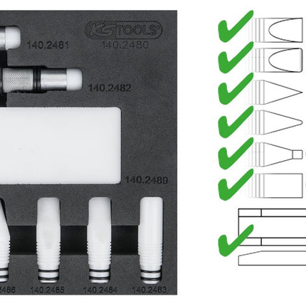 KS TOOLS Rückschlagdorn-Satz, 10-tlg ( 140.2480 ) - Toolbrothers