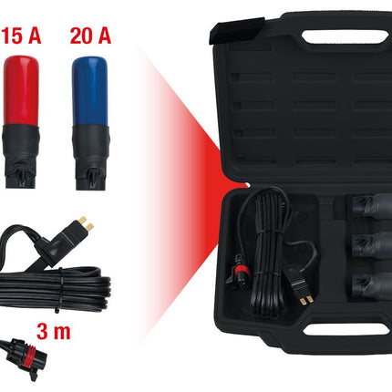 KS TOOLS Sicherungsautomaten-Satz (10A – 15A – 20A), 4-tlg ( 150.0990 ) - Toolbrothers