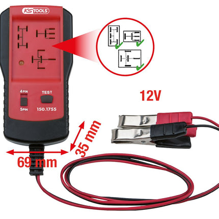 KS TOOLS 12V Relais-Tester ( 150.1755 ) - Toolbrothers