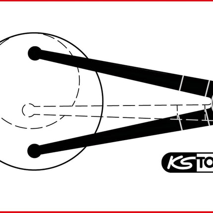 KS TOOLS Stirnlochschlüssel Ø 14 - 100 mm mit Zapfendurchmesser 5,0 mm ( 150.2407 ) - Toolbrothers