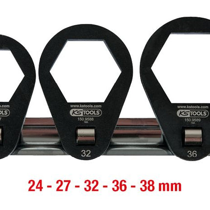 KS TOOLS 3/8“ Einsteck-Ringschlüssel-Satz, extra flach, 5-tlg ( 150.9585 ) - Toolbrothers