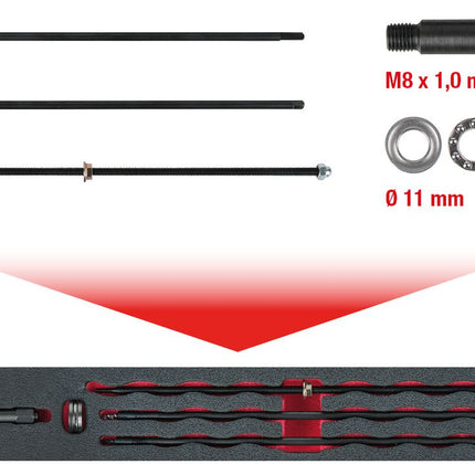 KS TOOLS Universal Glühkerzenspitzen-Ausbohrsatz M8 x 1,0 ( 152.1640 ) - Toolbrothers