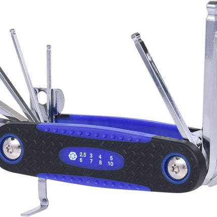 KS TOOLS Kugelkopf-Innensechskant-Winkelstiftschlüssel-Klapphalter, 8-tlg ( 158.3520 ) - Toolbrothers