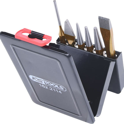 KS TOOLS Kombi-Werkzeugsatz, 6-tlg in Blechklappkassette ( 162.2114 ) - Toolbrothers