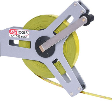 KS TOOLS Rahmenbandmaß mit gelbem Stahlband, 30m ( 300.0050 ) - Toolbrothers
