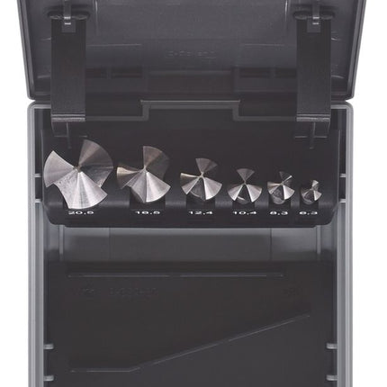 KS TOOLS HSS Kegel- und Entgratsenker-Satz, Kunststoffkassette 6-tlg ( 336.0446 ) - Toolbrothers