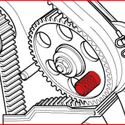 KS TOOLS Juego de herramientas de reglaje de motores para VAG / Volvo, 2 pzs ( 400.1725 )