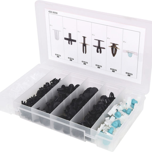 KS TOOLS Befestigungs-Clip-Satz für BMW, 290-tlg ( 420.0050 ) - Toolbrothers