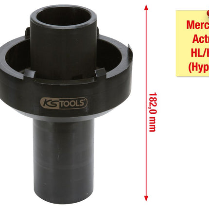 KS TOOLS 3/4" Nutmuttern-Schlüssel mit 6 Zapfen für Mercedes, 105-125mm ( 450.0167 ) - Toolbrothers