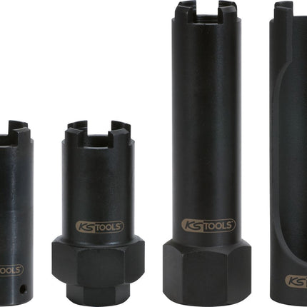 KS TOOLS Druckschrauben-Zapfenstecknuss-Satz für Mercedes und MAN, 4-tlg ( 455.0000 ) - Toolbrothers