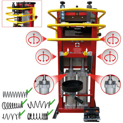 KS TOOLS Tensor de muelles de aire comprimido con doble cilindro para amortiguadores ( 500.8810 )