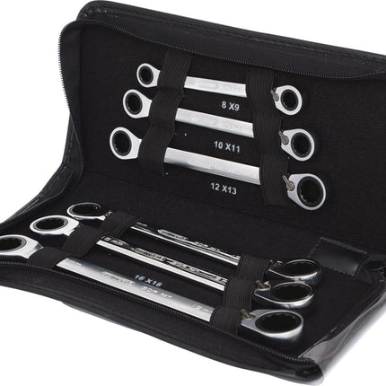 KS TOOLS GEARplus Doppel-Ratschenringschlüssel-Satz,umschaltbar,6-tlg ( 503.4580 ) - Toolbrothers