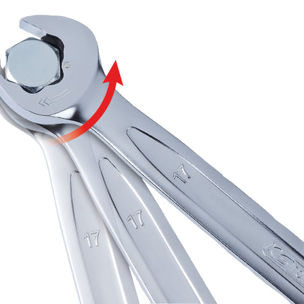 KS TOOLS DUO GEARplus Ringmaulschlüssel,Maul-Ratschenfunktion 24mm ( 503.5224 ) - Toolbrothers