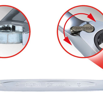 KS TOOLS DUO GEARplus Ringmaulschlüssel,Maul-Ratschenfunktion 14mm, umschaltbar ( 503.5914 ) - Toolbrothers