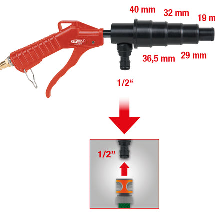 KS TOOLS Kühlsystem-Druckluft-Spülpistole ( 515.1216 ) - Toolbrothers