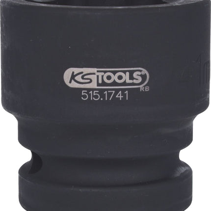 KS TOOLS 1" Sechskant-Kraft-Stecknuss, kurz, 41mm ( 515.1741 ) - Toolbrothers