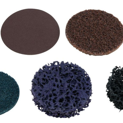 KS TOOLS Ersatz-Schleifpads, Ø50mm, Strip Rad lila, 10er Pack ( 515.5086 ) - Toolbrothers