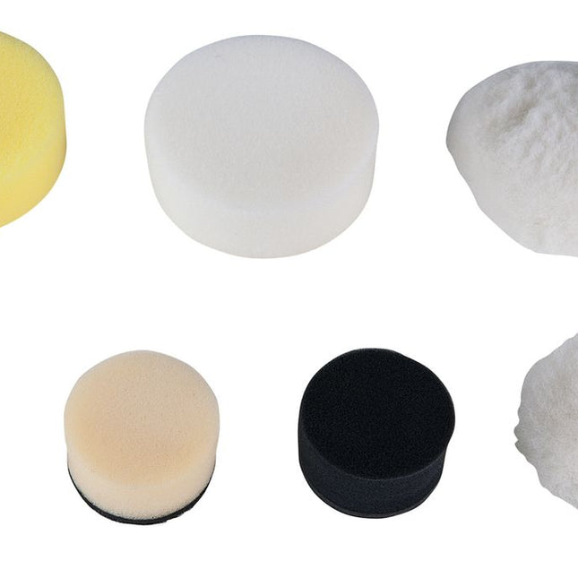 KS TOOLS Kunststoffpad weiß, Ø 85,0mm, 5er Pack ( 515.5123 ) - Toolbrothers