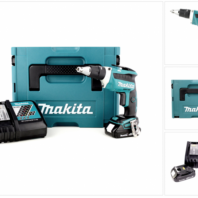 Makita DFS 452 RY1J Akku Schnellbauschrauber 18V Brushless + 1x Akku 1,5Ah + Ladegerät + Makpac - Toolbrothers