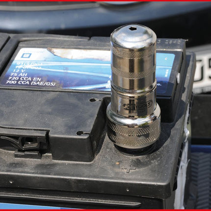 KS TOOLS Batteriepol- und Klemmen-Reinigungsbürste, 120mm ( 700.1197 ) - Toolbrothers