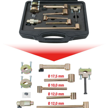 KS TOOLS Spurstangenlehren-Satz, 9-tlg ( 700.1685 ) - Toolbrothers
