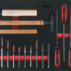 KS TOOLS Serie di lime, scalpelli e martelli, 18 pz, modulo 1/1 ( 711.1018 )