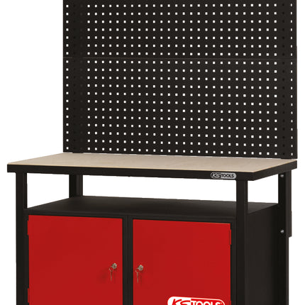 KS TOOLS Profi-Werkbank mit 2 Türen, H840xB1200xT600mm ( 865.0002 ) - Toolbrothers