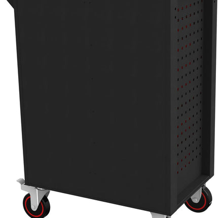 KS TOOLS ECOline SCHWARZ/ROT Werkstattwagen mit 7 Schubladen ( 897.0007 ) - Toolbrothers