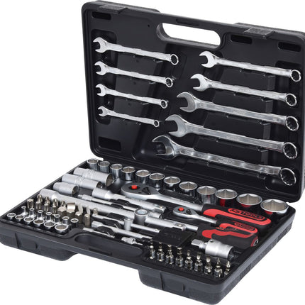 KS TOOLS 1/4"+1/2" Steckschlüssel-Satz, 82-tlg ( 911.0682 ) - Toolbrothers