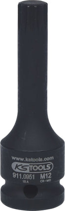 KS TOOLS 1/2' Bit con adaptador de impacto XZN, pavonado, l =75mm, M12 ( 911.0951 )