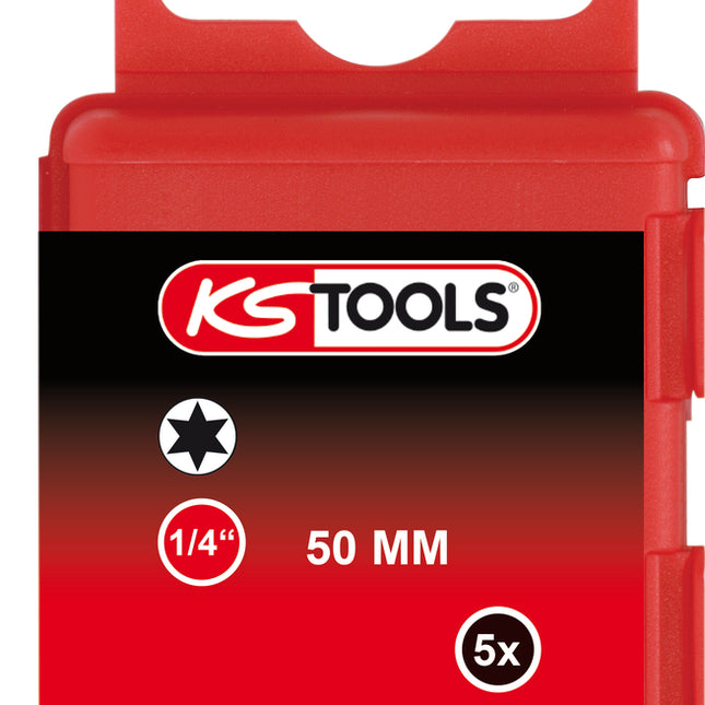 KS TOOLS 1/4" Bit Torx, 50mm, T27, 5er Pack ( 911.2738 ) - Toolbrothers