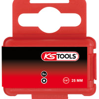 KS TOOLS 1/4" Bit Innensechskant,Bohrung,25mm,3mm,5er Pack ( 911.2941 ) - Toolbrothers