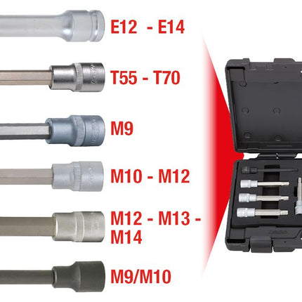 KS TOOLS 1/2" Zylinderkopf-Schrauben-Steckschlüssel-Satz, 11-tlg ( 911.4460 ) - Toolbrothers