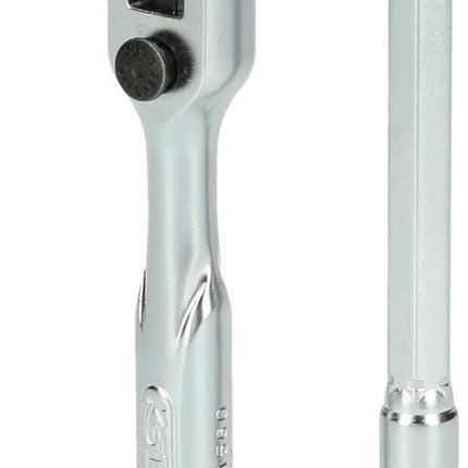 KS TOOLS 1/4" Bit-Gelenk-Umschaltknarren-Satz mit Steckadapter für Stecknüsse, 3-tlg ( 918.1590 ) - Toolbrothers