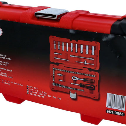 KS TOOLS 1/4" Steckschlüssel-Satz, 54-tlg ( 951.0654 ) - Toolbrothers