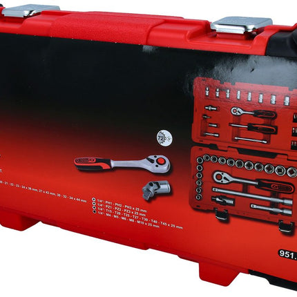 KS TOOLS 1/4"+1/2" Steckschlüssel-Satz, 68-tlg ( 951.0668 ) - Toolbrothers