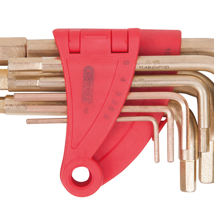 KS TOOLS Juego de destornilladores acodados BRONZEplus para tornillos con encastre hexagonal 8 pzs  ( 963.1512 )