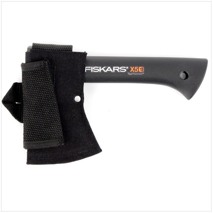 Fiskars X 5 XXS Universal Freizeit Axt in Canvas Tasche schwarz ( 121121 ) - Toolbrothers