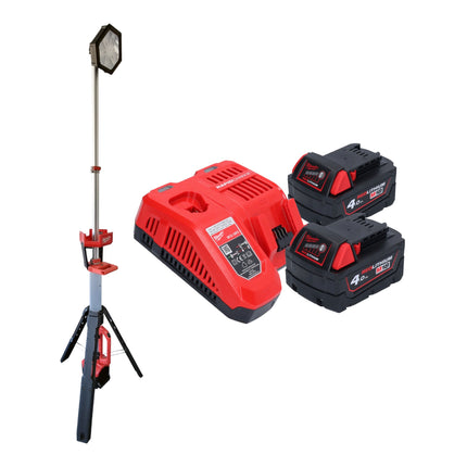 Milwaukee M18 SAL2 402 Akku Baustrahler 18 V 2800 lm 2x Akku 4 0 Ah Ladegeraet 0 - toolbrothers