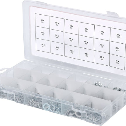 KS TOOLS Sortiment Zahn-Unterlegscheiben,M3-10, 720-tlg ( 970.0240 ) - Toolbrothers