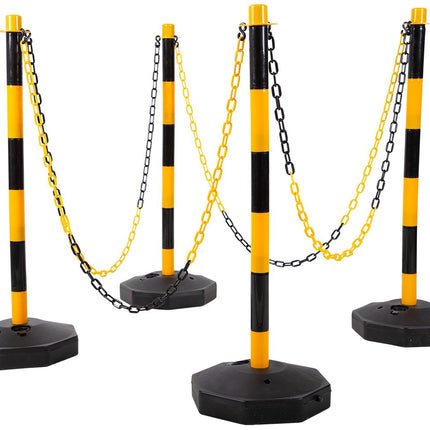 KS TOOLS Absperrpfosten-Satz mit Kette, 13-tlg ( 117.1550 ) - Toolbrothers