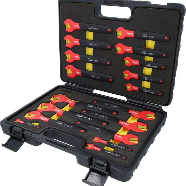 KS TOOLS Maulschlüssel-Satz mit Schutzisolierung, 18-tlg ( 118.1500 ) - Toolbrothers