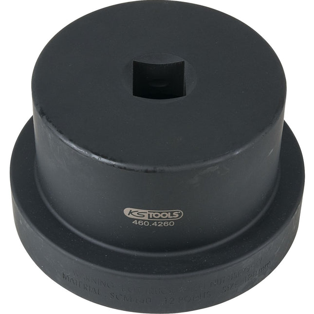KS TOOLS 1" Achsmuttern-Schlüssel mit Führungsbund, 12-kant, 120 mm ( 460.4260 ) - Toolbrothers