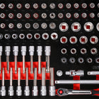 KS TOOLS Serie di chiavi a bussola 1/2' nell'inserto in schiuma, 95 pz ( 811.0095 )