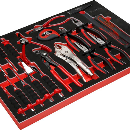 KS TOOLS Serie di pinze/martelli e scalpelli nell'inserto in schiuma, 22 pz ( 811.2022 )